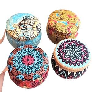 Lot of Four Artisan Decorative Box Set 100% Soy Candles Lemon Lavendar Spring...